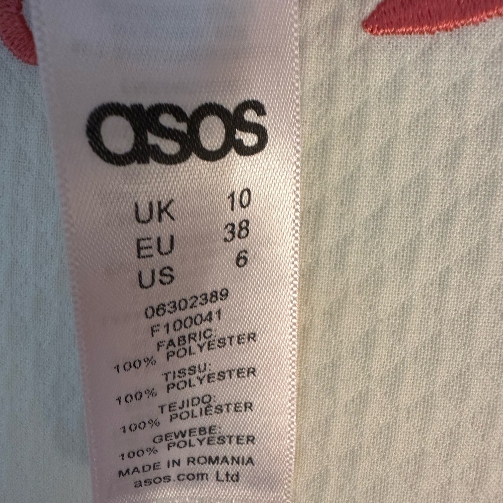 ASOS Red Long Sleeve Wrap Blouse with Tie Front - Picture 3 of 4